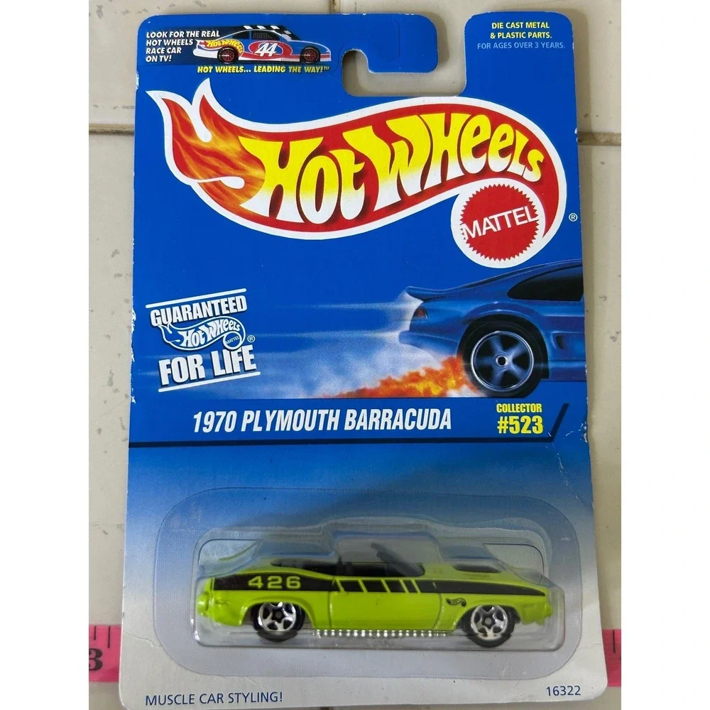 Hot Wheels 1970‎ Plymouth Barracuda Collector 523 Green Muscle Car Diecast Toy